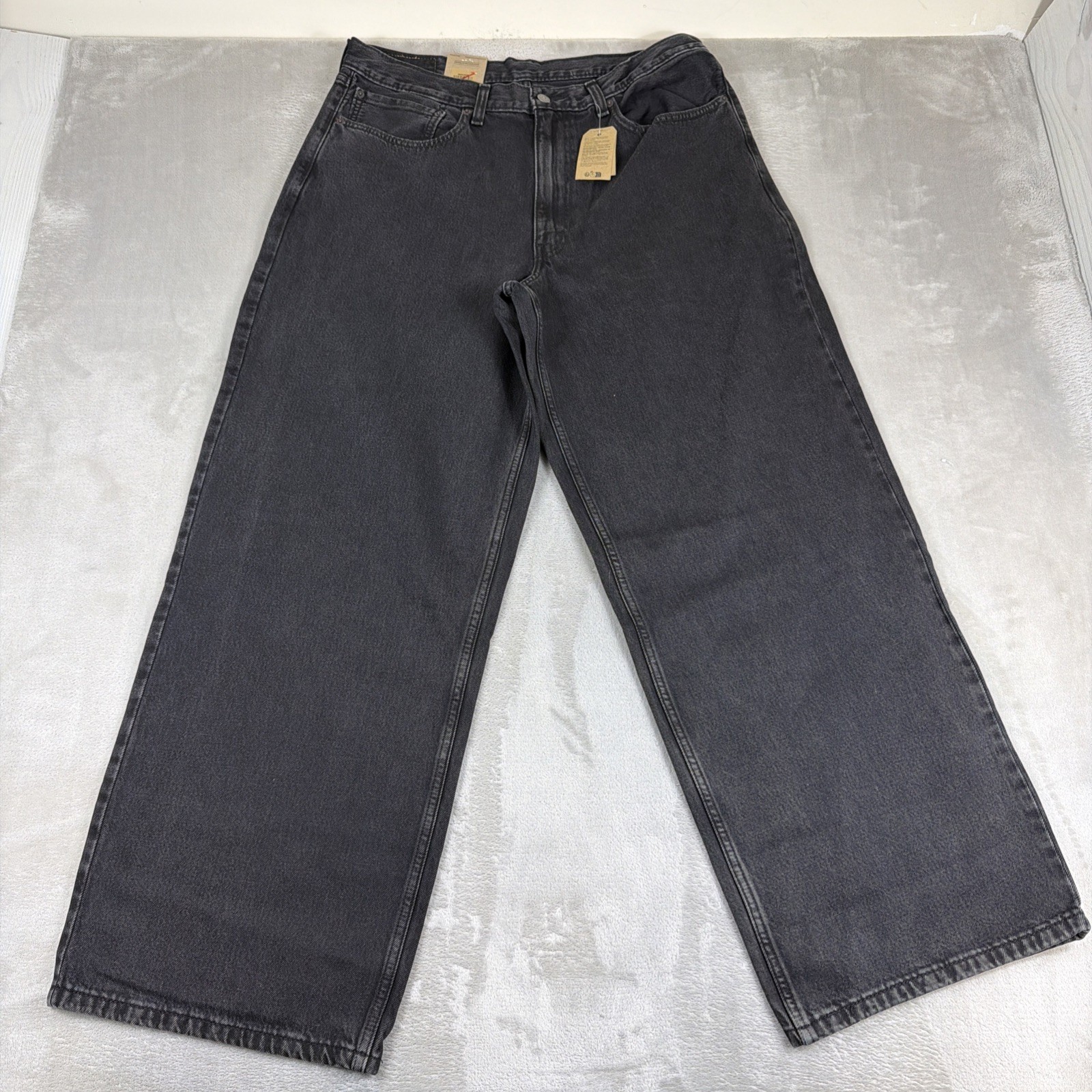 's 36x34 Black Denim Y2k Wide Leg Skater Cotton