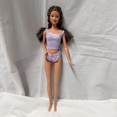 Rain Or Shine Barbie Teresa Doll Pigtail Braids Original Top Swimsuit Bottoms 