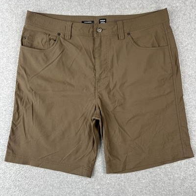 Prana Brion II Shorts Standard Fit Stretch Hiking 40x8 Mens Beige Outdoors Trail