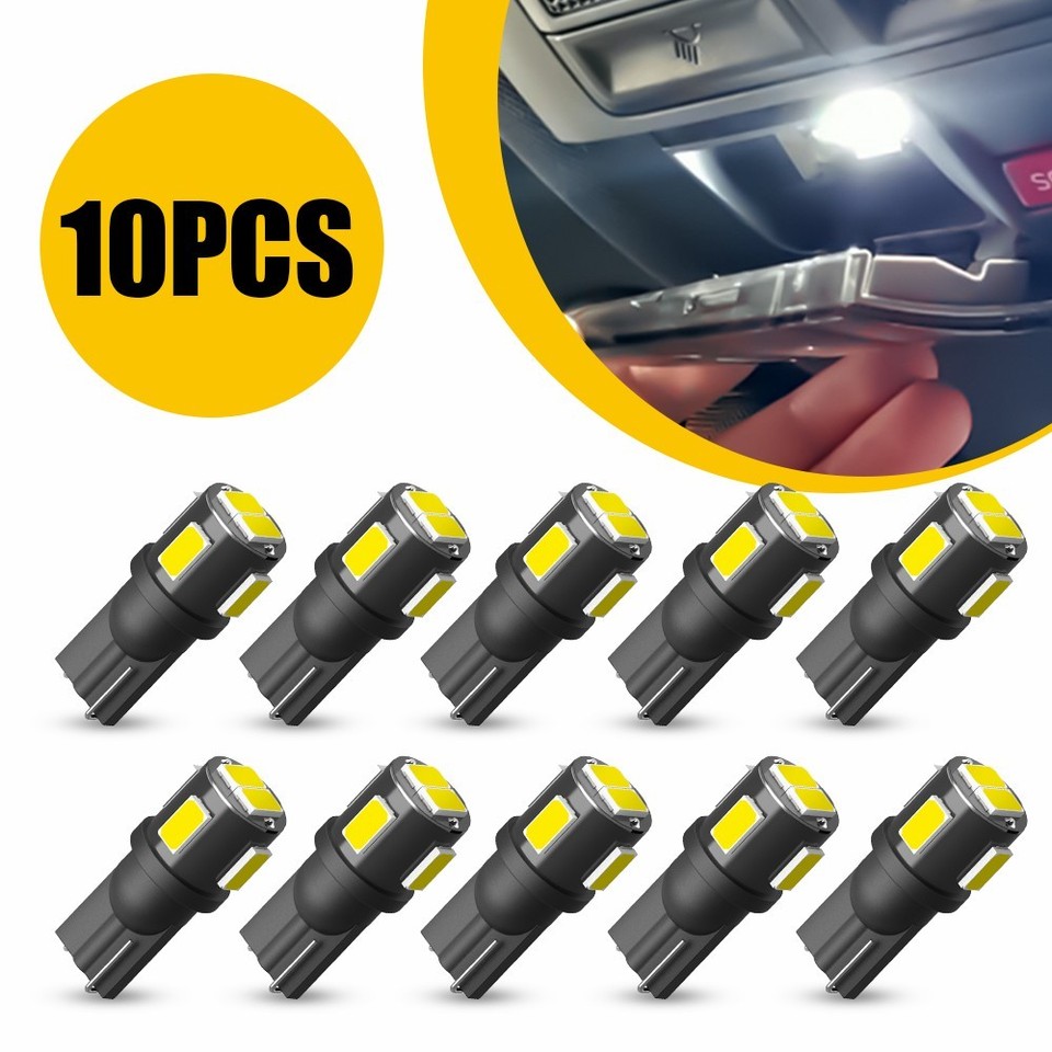 Aceite 10w40 Pack De 4 Bombillas LED T10 168 2825 194 - 6000K Blanco Brillante, Sin Error, Para Luces De Matrícula O DRL De Honda Accord Bombilla T10 Led