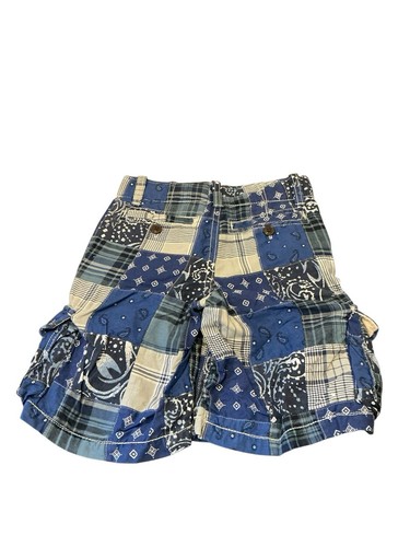 Gap Kids Boys Plaid Checkered Floral Cargo Shorts Size 5 Regular 6 Pockets - Picture 2 of 7