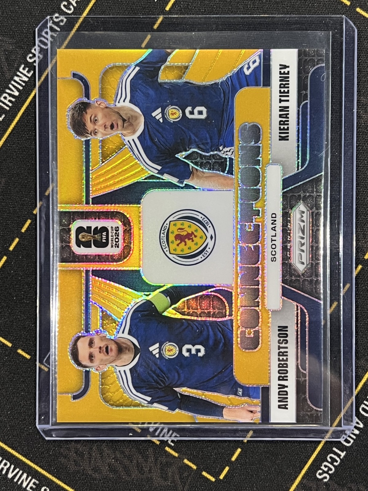 2026 Prizm World Cup Andy Robertson/Kieran Tierney #2 Connections Gold Prizm /10 view 1