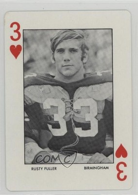 1973 Auburn Tigers Playing Cards Rusty Fuller #3H s5q