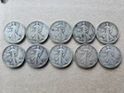 Lot of (10) Junk Silver 90% - Walking Liberty Half Dollars - $5.00 Face Value