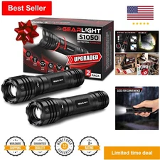 Bright Flashlight with Zoomable Beam - Ideal for Outdoor Use - 3 Operating Modes
