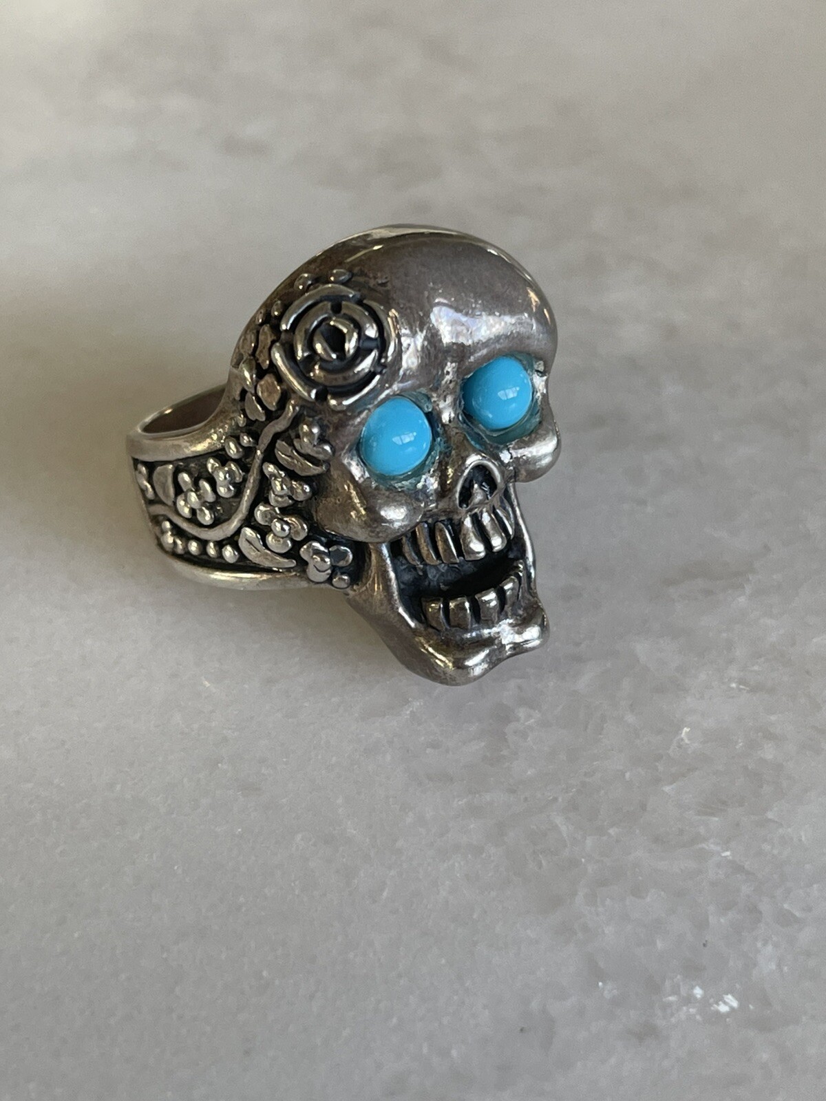 Studio GL Large Men’s Skull Silver Ring, Statemen… - image 7