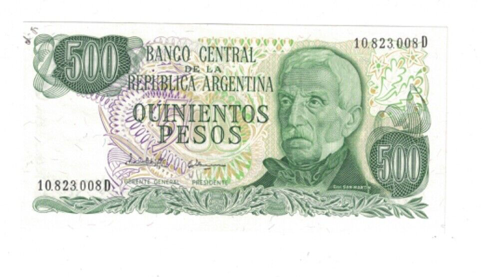 Argentine P.300, neuf Billet de 10 Pesos 1976 chutes Iguaza