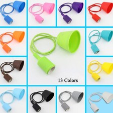 Silicone E27 Pendant Ceiling Lamp Chandeliers Light Holder Hanging Fixture Color