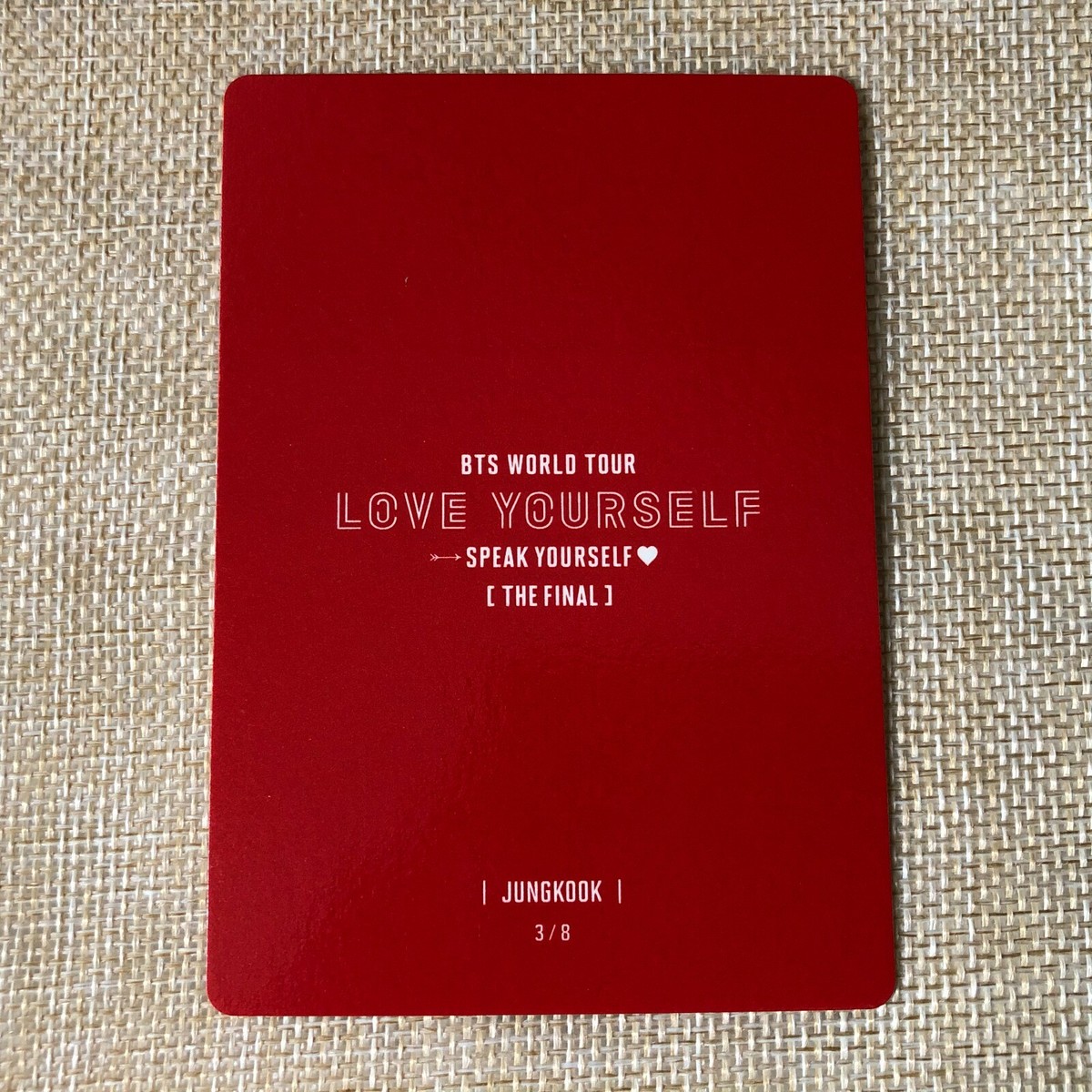 BTS SPEAK YOURSELF Final トレカ ジョングク グク BTS Speak Yourself THE FINAL トレカ グク BTS - BTS WORLD