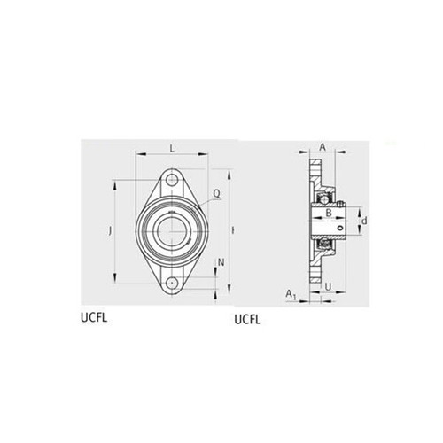 1PC FAG UCFL205 Bearings Unit 25x34.1x130mm. - Picture 5 of 5