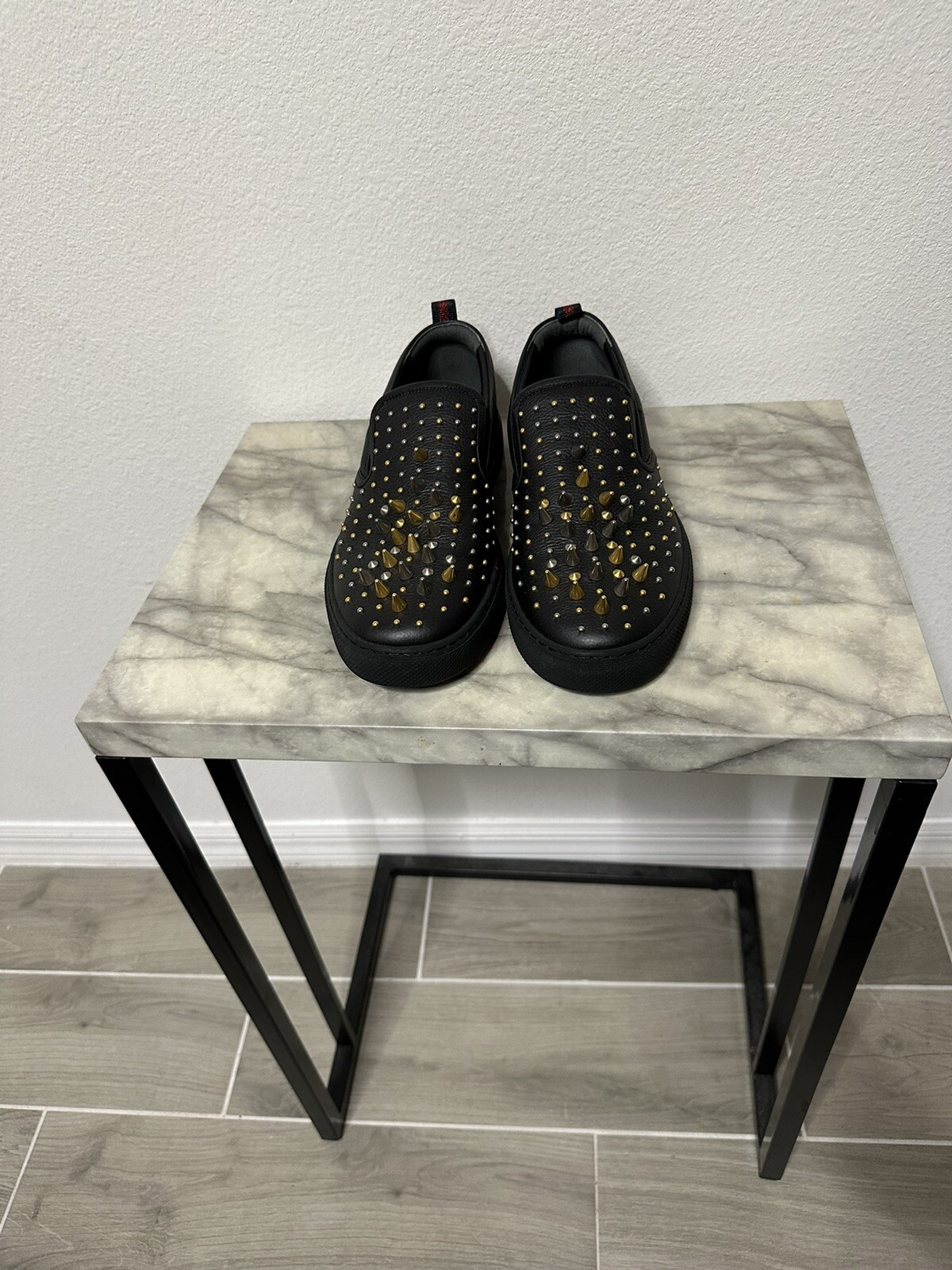 Gucci spiked loafers for men and women luxury designer shoes-image