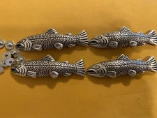 Lot Of 4 Trout Fishing Conchos With Screws 2 1/4” Wide