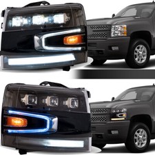 VLAND LED Projector Headlights For 2007-2013 Chevy Silverado 1500 2500HD 3500HD