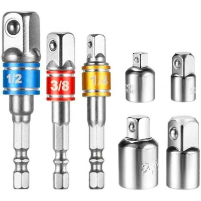 Adapter Verlängerung für Stecknuss Ratschenschlüssel Vierkant 1/4 3/8 1/2'' Reduzierstück