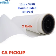 CA PICKUP 2 Rolls 13" x 328ft DTF Transfer Film Premium Roll Double Sided