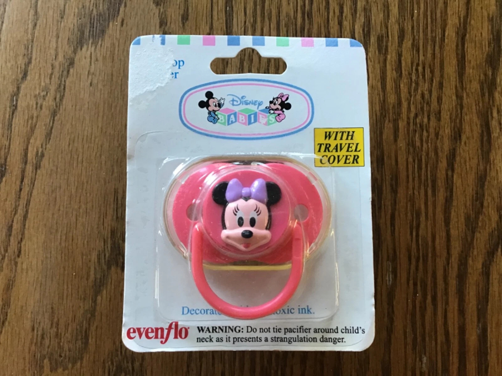 Vintage Disney Babies Evenflo Pacifier Novelty Nurser Baby Minnie Mouse 1994