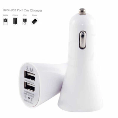 Universal Dual USB Car Charger 2 Port Lead Adapter 2.1A+1A - Image 1 of 2