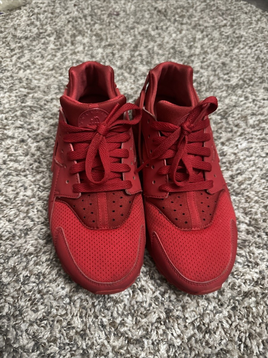 varsity red huaraches