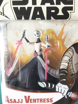 Star Wars Clone Wars Asajj Ventress Cartoon Network Action Figure Hard to Find 