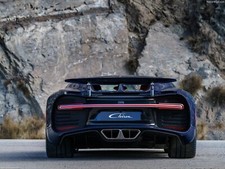 Cars bugatti chiron blue super Desk Mat Stitched