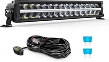 Nilight 16 Inch LED Light Bar DRL 120W 12400LM Anti-Glare Flood Spot Offroad LED