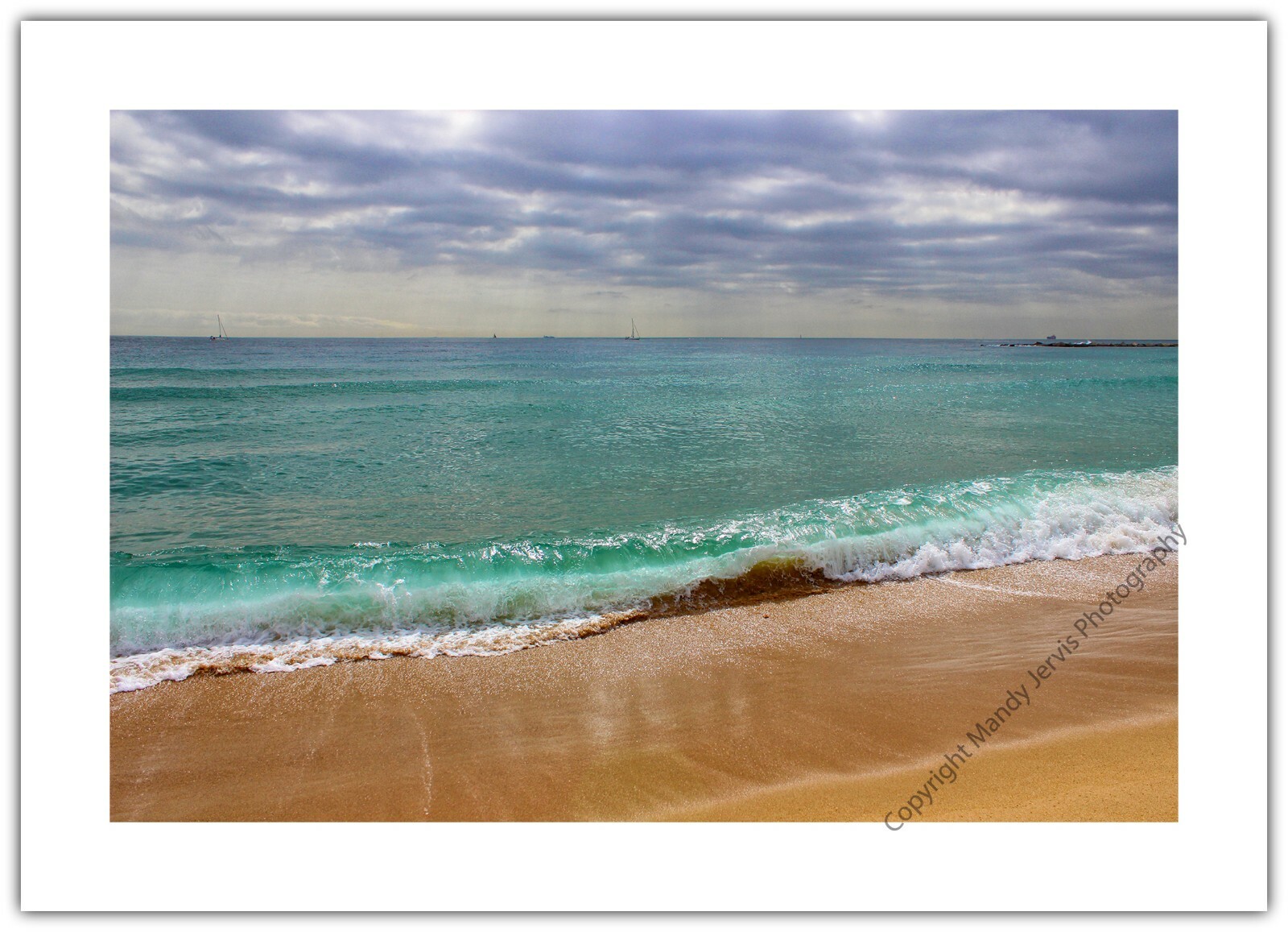 Barcelona Playa Sol Arena Olas Marinas - Tarjeta de Felicitación Cumpleaños / Cuaderno en Blanco