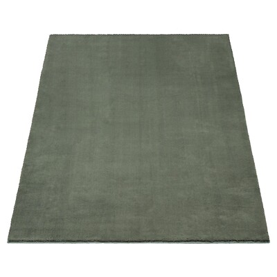 Teppich Hochflor Shaggy Wohnzimmer Webteppich Rutschfest Grün 120 x 160 cm