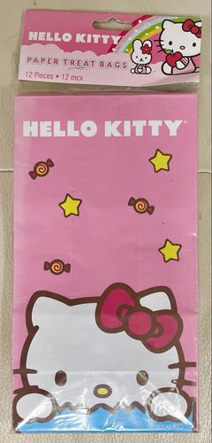 Sanrio Hello Kitty Treat Bags Paper Birthday (12ct) Pack~Pink New Old Stock - Picture 2 of 11