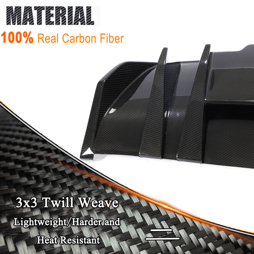 Echt Carbon Diffusor Heckdiffusor Heckansatz Spoiler Passt für Audi R8 V10 16-19 - Picture 12 of 15