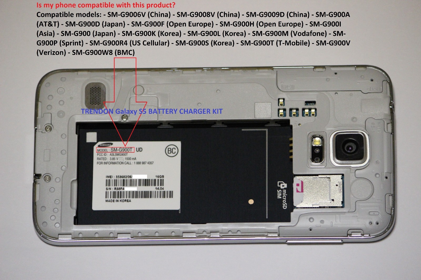 TrendON 2x 2800mAh Batteries battery travel charger kit for