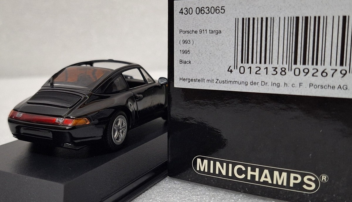 MINICHAMPSPorsche911CarreraRS 1995 黒1/43 Porsche 911 (993) Targa 1995 Black 1:43 Minichamps 430063065