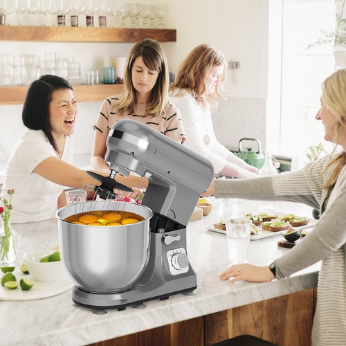 6.5L Electric Stand Mixer Kitchen Food Beater Cake Aid Whisk Bowl Grey - Picture 9 of 10