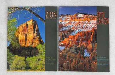 Lot of 2 Sierra Press National Park Books Zion & Bryce Canyon Illustrated