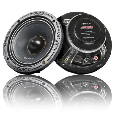 2 Orion Audio 6.5'' HCCA Mid Range Loud Speakers Pair 1800 Watts 8 Ohm HCCA658NHP