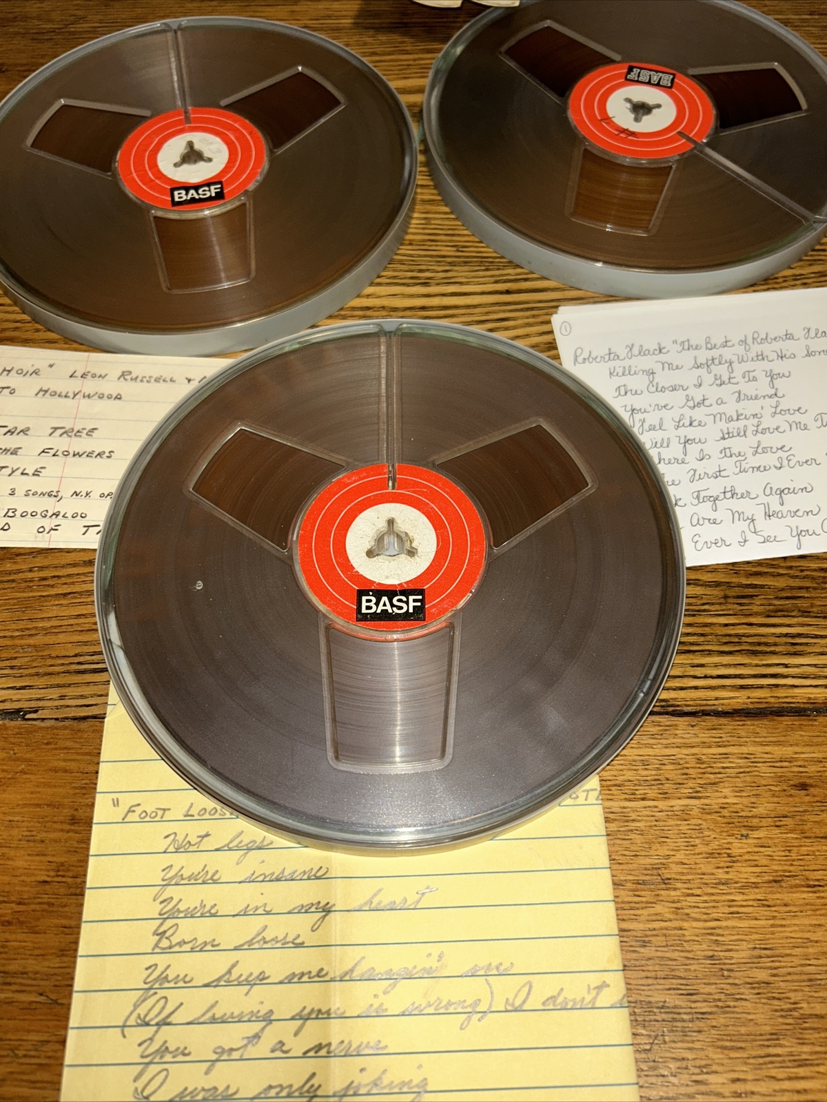 BASF Reel To Reel 7" Tape Reels In Hard Cases ~ Lot Of 12 ~ Classic Rock