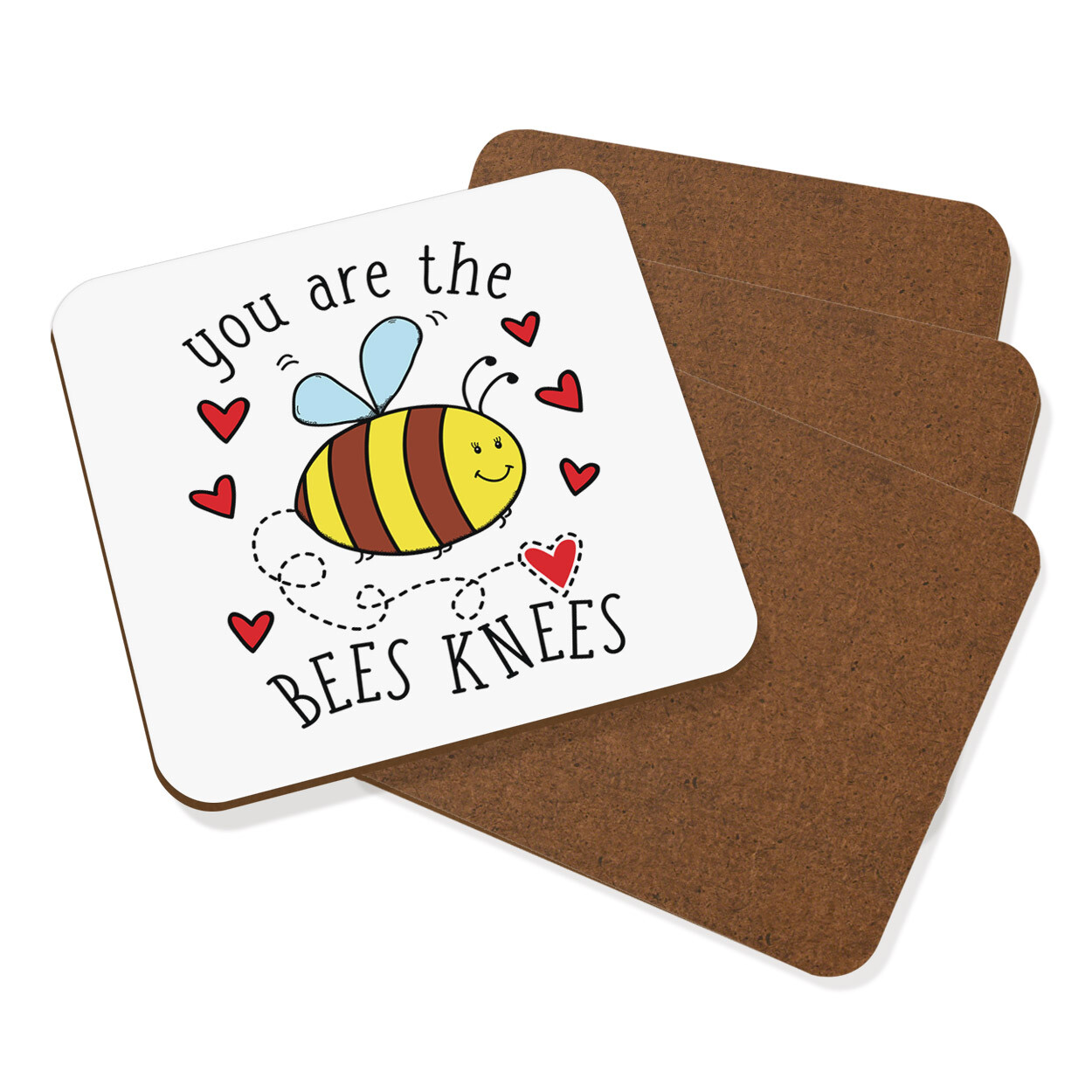You Are The Bees Knees Coaster Drinks Mat Set Of 4 Valentines Day Girlfriend