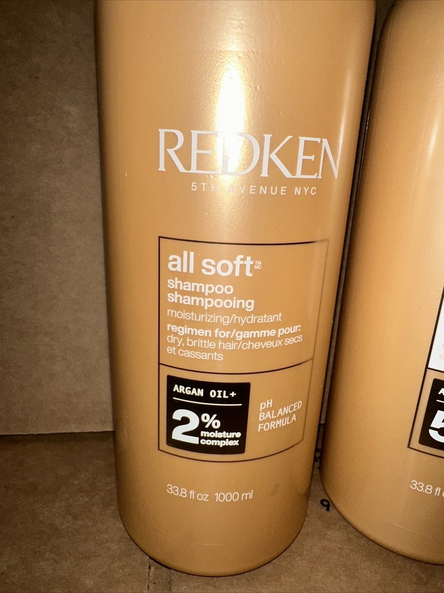 Redken All Soft Shampoo and Conditioner Duo Set 33.8oz 1 Liter