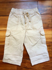Gymboree Kids Boys Girls Unisex Cargo Pants Beige 100 cotton Sz 12-18 Mon Cute