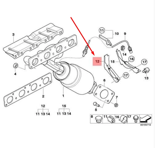 NEW BMW 1 E87 LAMBDA PROBE OXYGEN SENSOR BRACKET 11787530292  