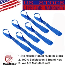 6x Soft Loop Tie Down Straps Ratchet 4500lbs For Motorcycle Dirt Bike Wheelchair