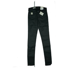 PEPE JEANS Pixie slim skinny regular stretch pantaloni effetto pelle W26 L32 black NUOVO