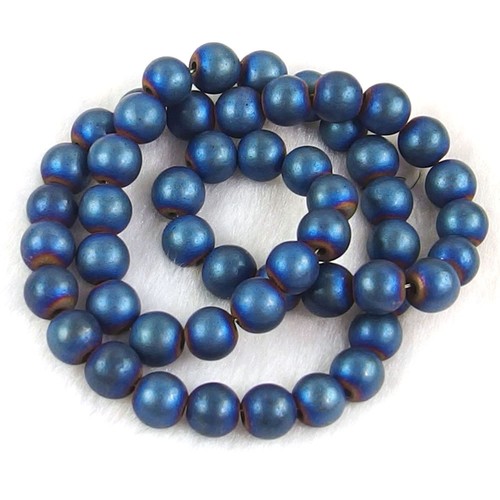 Cuentas espaciadoras de piedras preciosas naturales mate 4 mm 6 mm 8 mm 10 mm hebra 15,5" hágalo usted mismo - Imagen 85 de 89