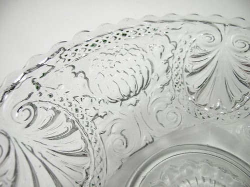 ANTIQUE DEPRESSION GLASS WARATAH & SHELL FLINT PRESSED BOWL CROWN CRYSTAL - Picture 15 of 16