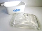 Vtg Corning Ware Blue Cornflower 1 1/2 Quart Casserole Pan P-4-B White