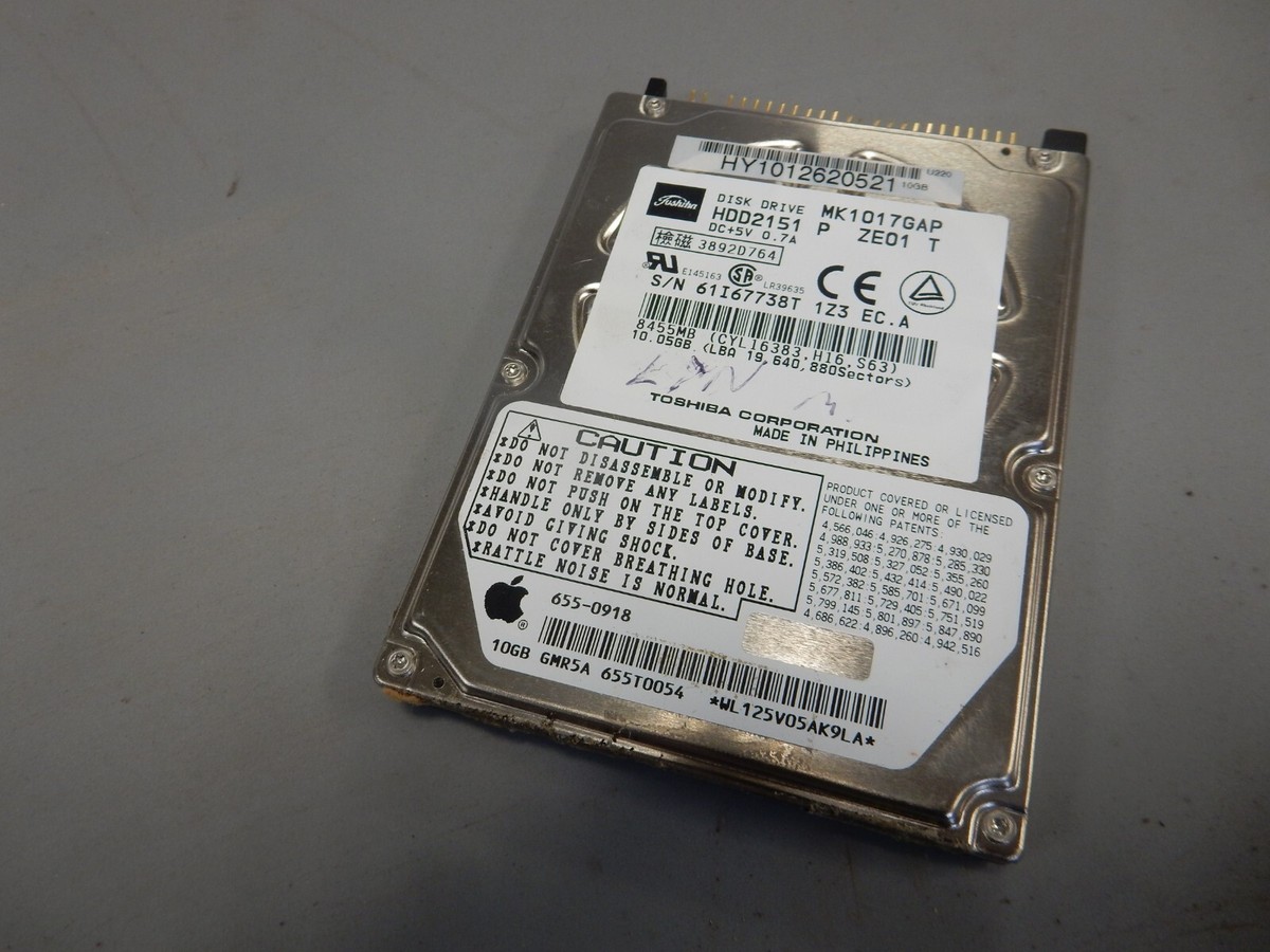 Toshiba Macintosh Apple 10GB Hard Drive Disk Drive HDD2151 655