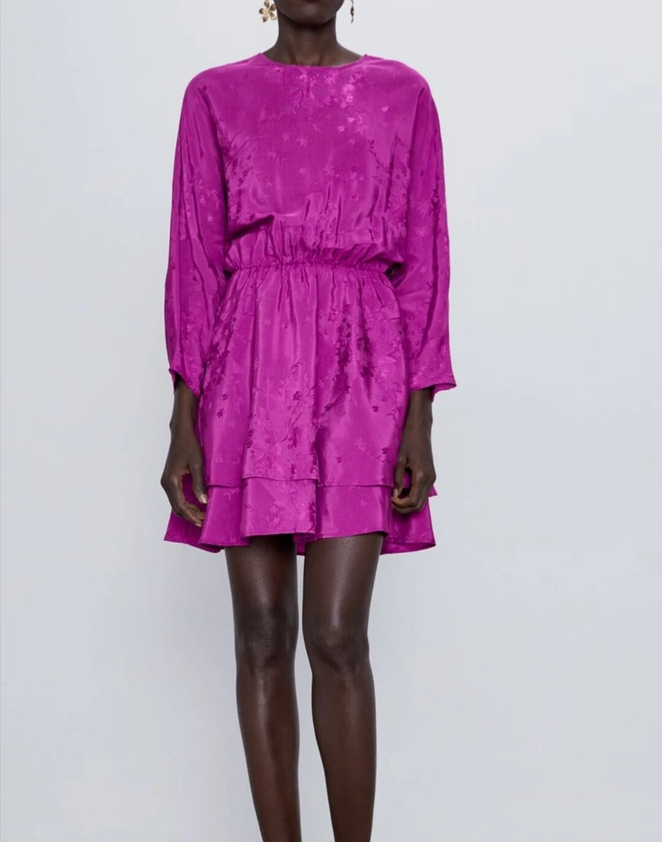 Zara jacquard satin effect dress Clearance