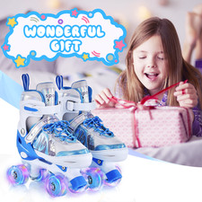 TOMSHOO Toddler Roller Blades Adjustable Roller Skates Smooth Rollerblades N6YW