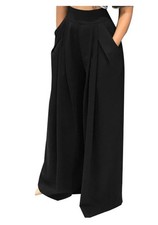 NRTHYE Womens Palazzo Long Pants High Waist Wide Leg Stretchy Loose Fit Casua...