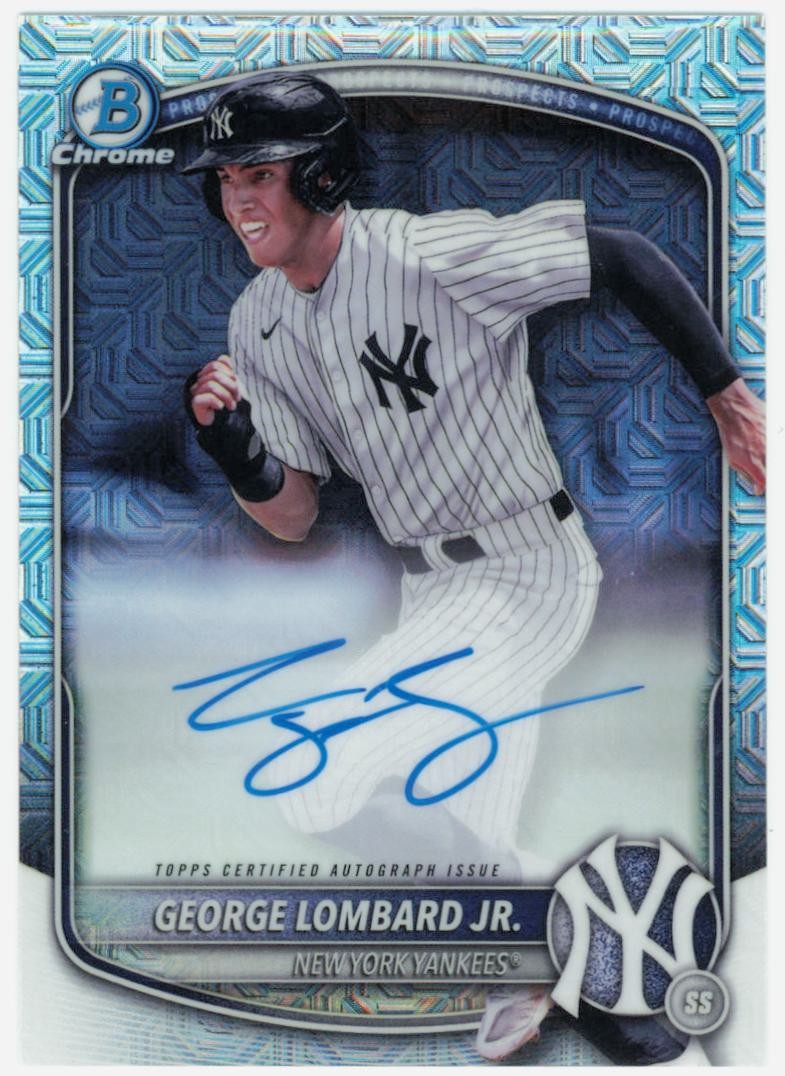 2025 Bowman Chrome Mega Box Prospect Autographs #BMAGL George Lombard Jr. Auto
