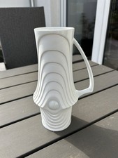 Vase Blumenvase Weiß Bisquit Porzellan Vintage 70er Royal  KPM 783/22 Swing